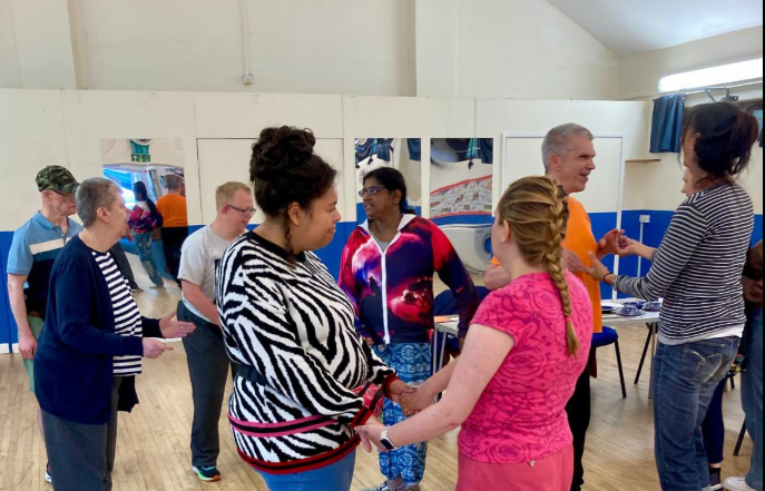 Participants enjoying movement and dance activities